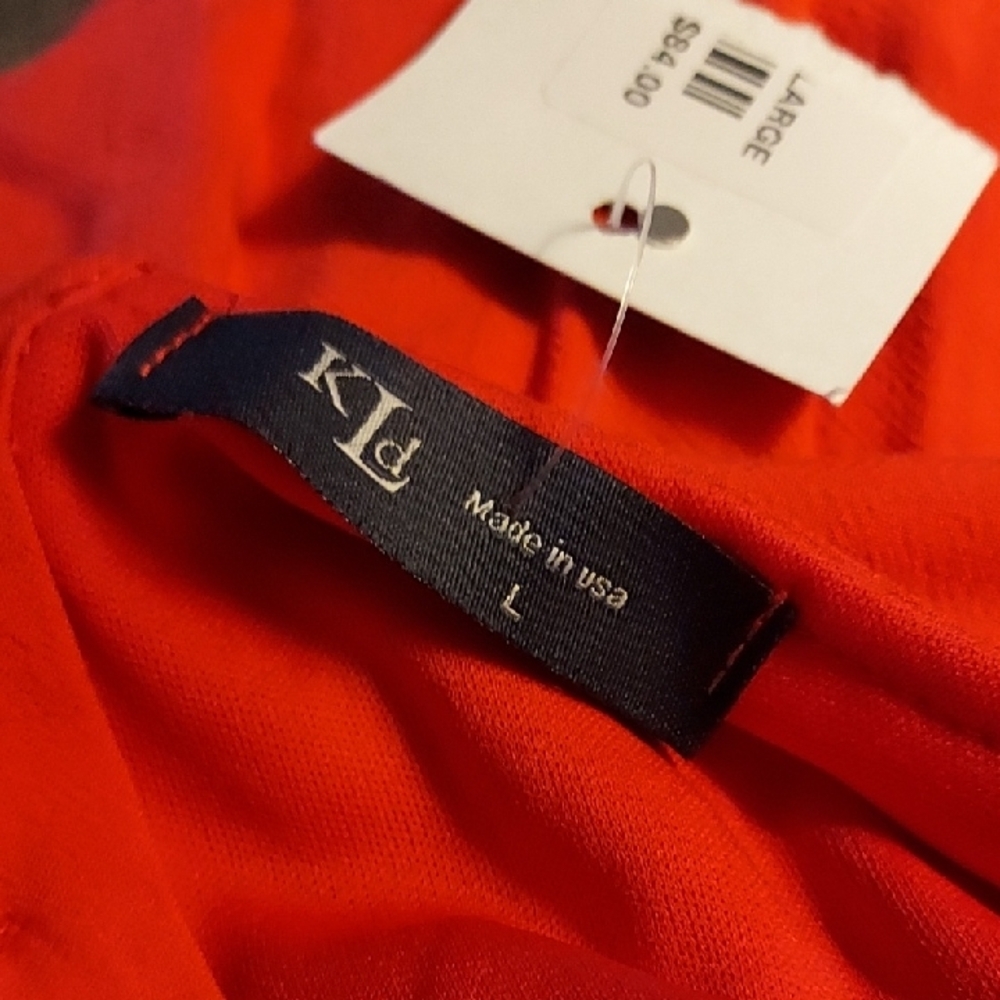 NWT, KLd, Red Ruffled Mini Sundress - Picture 6 of 7